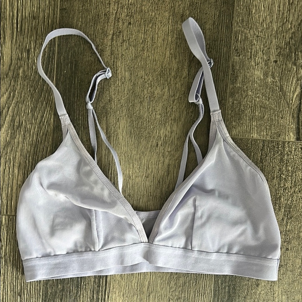 Auden Purple Mesh Bralette with Adjustable Straps